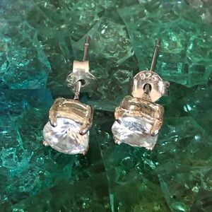 Sterling Silver CZ 4 Carat TW Stud Earrings
